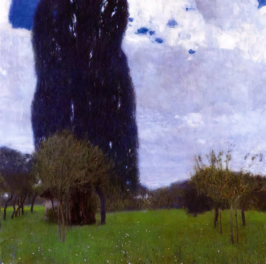Gustav Klimt's Apple Tree I: A Golden Vision of Nature's Harmony - THE TALL POPLAR TREES II by Gustav Klimt
