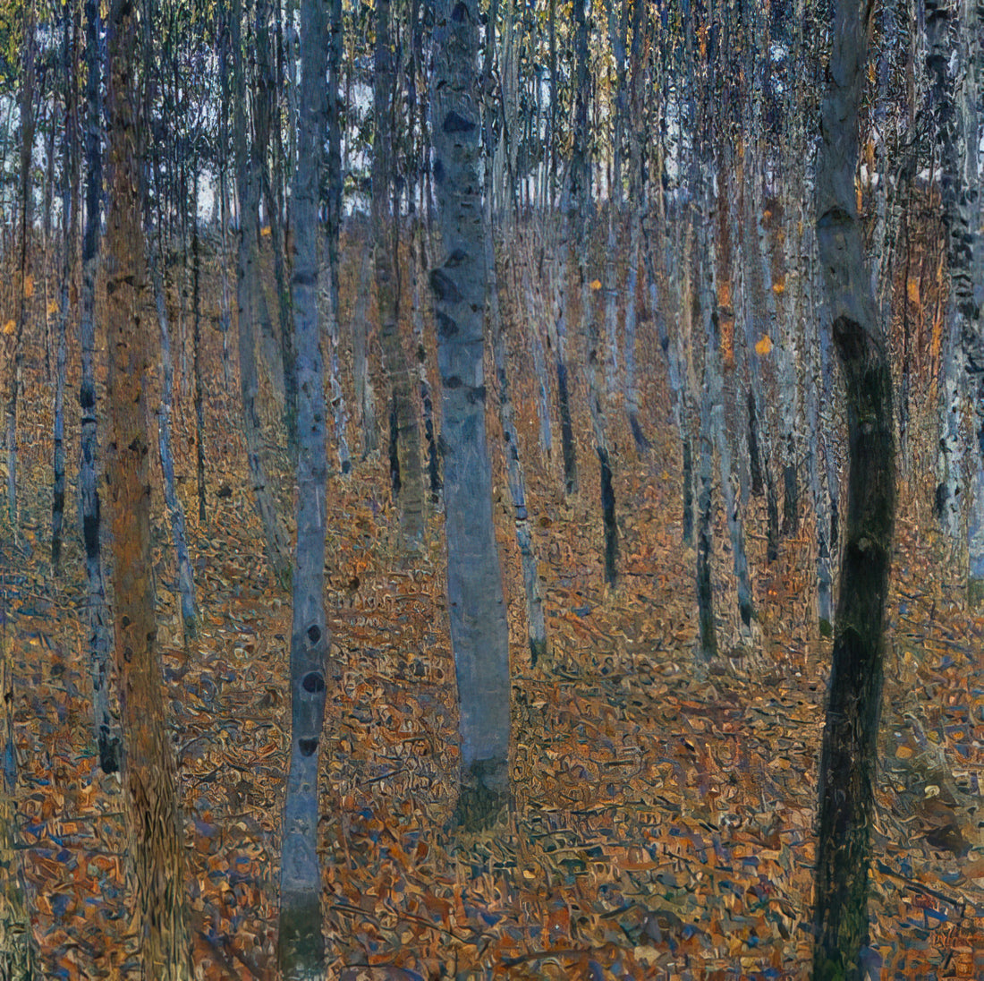 Gustav Naujok: Rediscovering the Lost Expressionist and His Artistic Legacy - BEECH GROVE I by Gustav Klimt