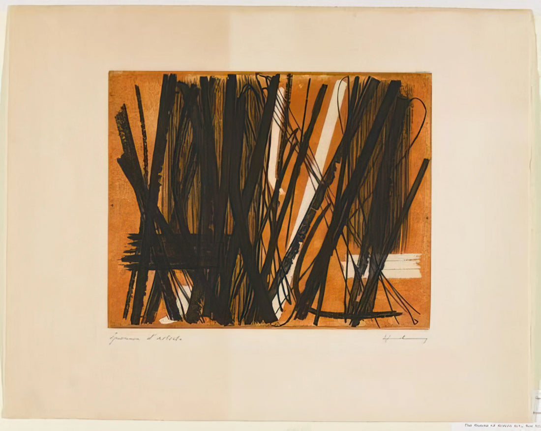 Hans Hartung Reproduction: A Guide to Museum-Quality Prints of the Abstract Master - Etching #5 - 1953 by Hans Hartung