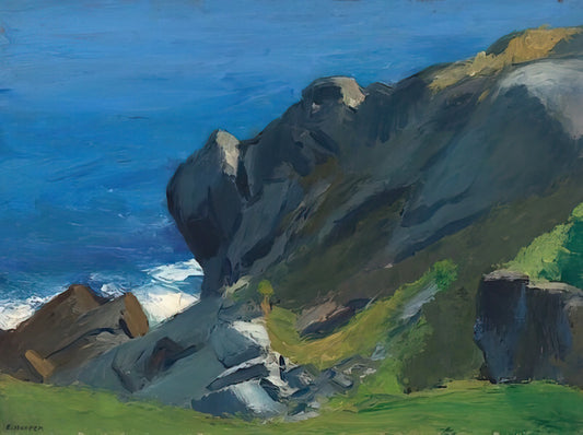 Helen Edwards: Rediscovering a Visionary Artist of Modern American Realism - Rocky Shore and Sea by Edward Hopper