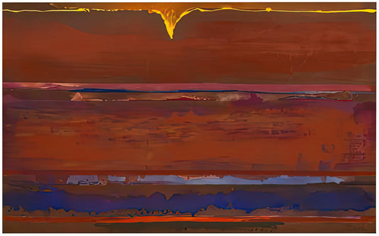 Helen Frankenthaler Framed Canvas Print: A Collector's Guide to Soak-Stain Mastery - Desert Pulse, 1991- by Helen Frankenthaler
