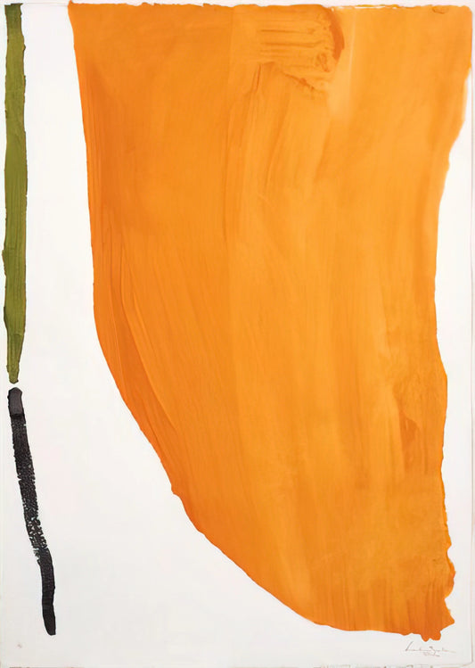 Helen Frankenthaler and Clement Greenberg: The Critical Alliance That Shaped Post-War Abstraction - Orange Downpour - 1970 by Helen Frankenthaler