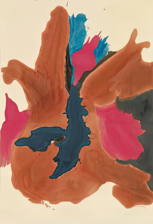 Helen Frankenthaler and Jackson Pollock: A Dialogue of Abstract Expressionism - Pink Lady, 1963- by Helen Frankenthaler