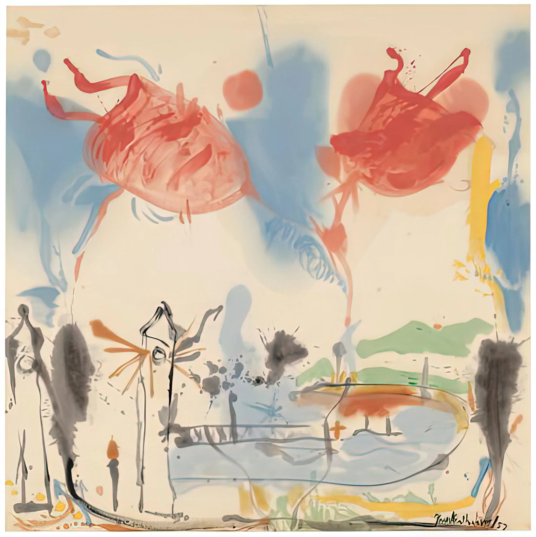 Helen Frankenthaler in Studio: The Creative Process of a Color Field Pioneer - Round Trip, 1957- by Helen Frankenthaler