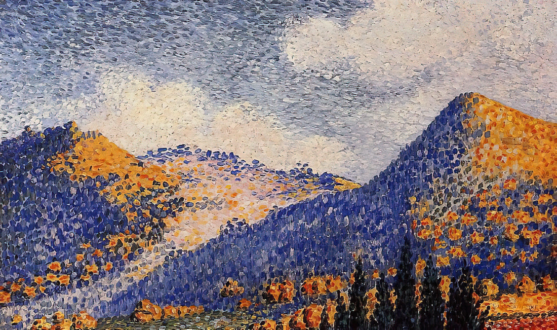 Henri-Edmond Cross La Plage de Saint Clair: A Masterpiece of Pointillist Light - Landscape, the Little Maresque Mountains by Henri-Edmond Cross