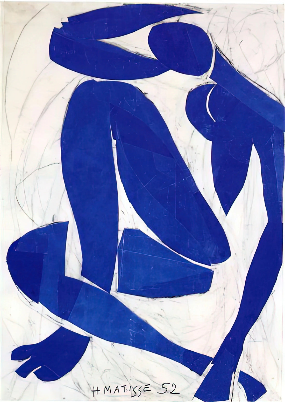 Henri Matisse Blue Painting: The Master's Chromatic Revolution - BLUE NUDE IV 1952 by Henri Matisse