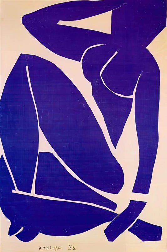 Henri Matisse Femmes et Singes: Decoding the Master's Exotic Symbolism - BLUE NUDE III 1952 by Henri Matisse