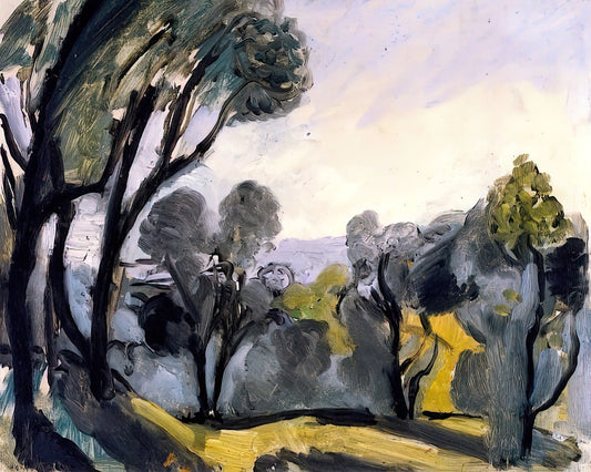 Henri Matisse Linocut Prints: A Collector's Guide to the Master's Graphic Art - LANDSCAPE WITH OLIVE TREES 1918 by Henri Matisse