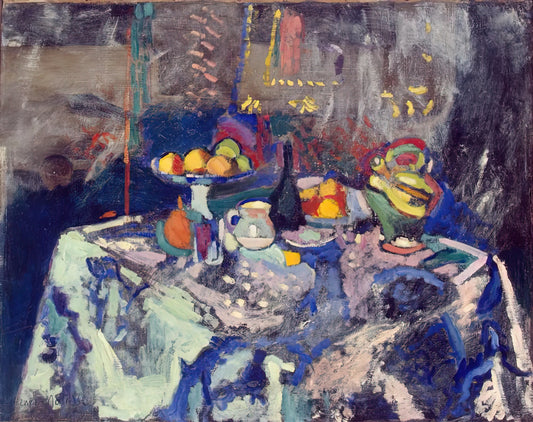 Henri Matisse Nude Blue Poster: The Iconic Cut-Out That Redefined Modern Art - VASE BOTTLE AND FRUIT 1906 by Henri Matisse