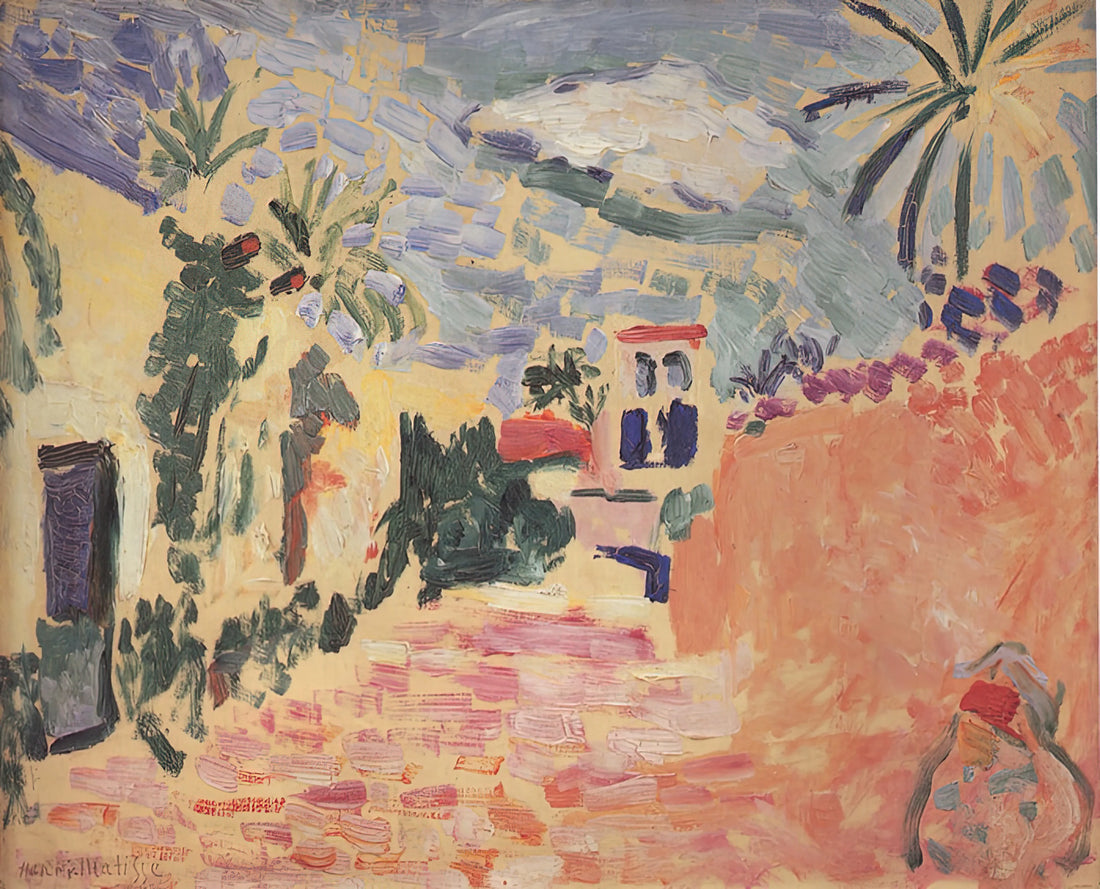 Henri Matisse The Open Window Print: A Portal to Fauvist Color and Light - STREET AT BISKRA 1906 by Henri Matisse