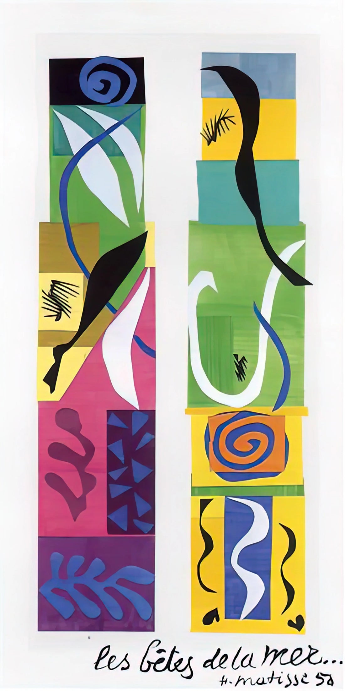 Henri Matisse Wall Art: A Curator's Guide to Iconic Prints & Decorative Impact - THE MARITIME WILDLIFE 1950 by Henri Matisse