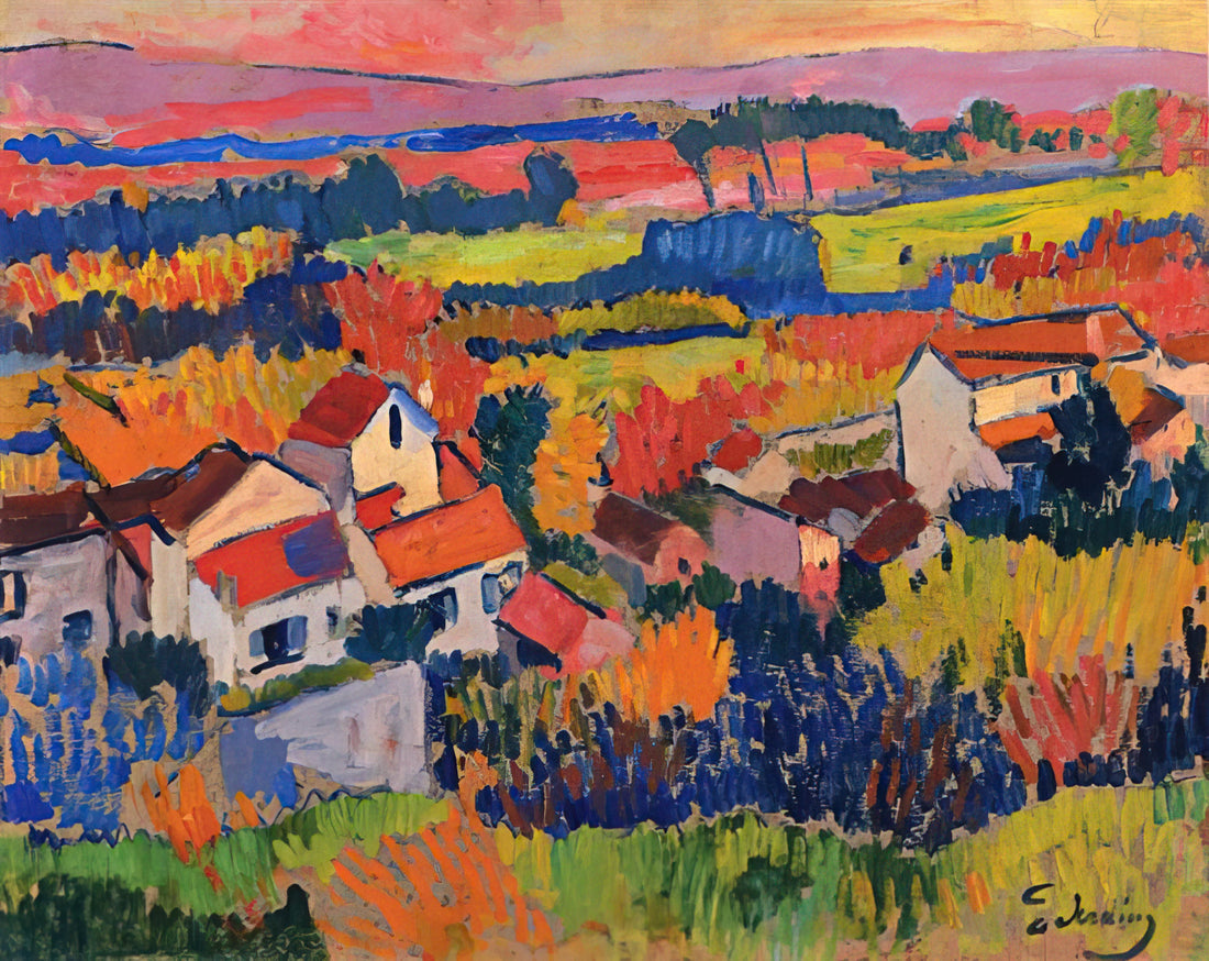 Henri Matisse and André Derain: The Revolutionary Partnership That Created Fauvism - LANDSCAPE NEAR CHATOU 1904 1 by Andre Derain