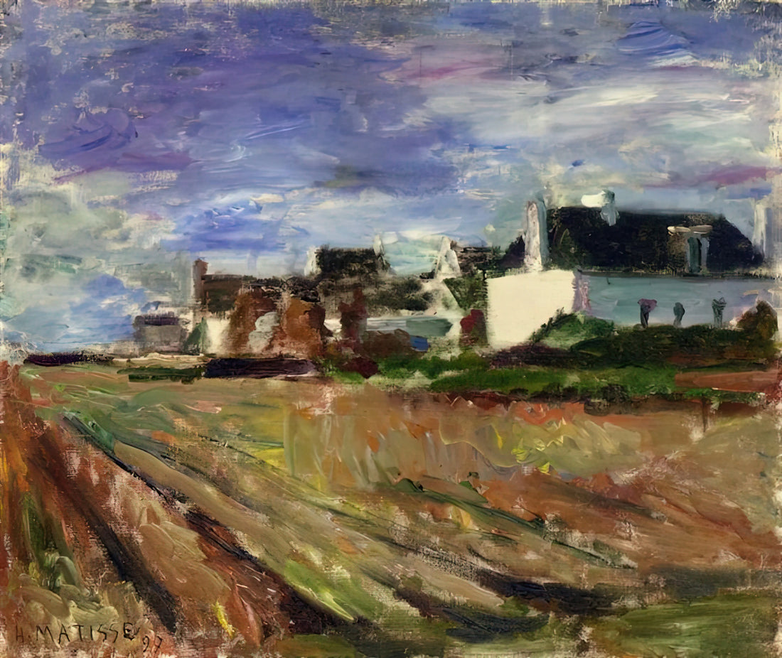 Henri Matisse's 'The Thousand and One Nights': A Masterpiece of Color and Narrative - FARMS IN BRITTANY BELLE ILE 1897 by Henri Matisse