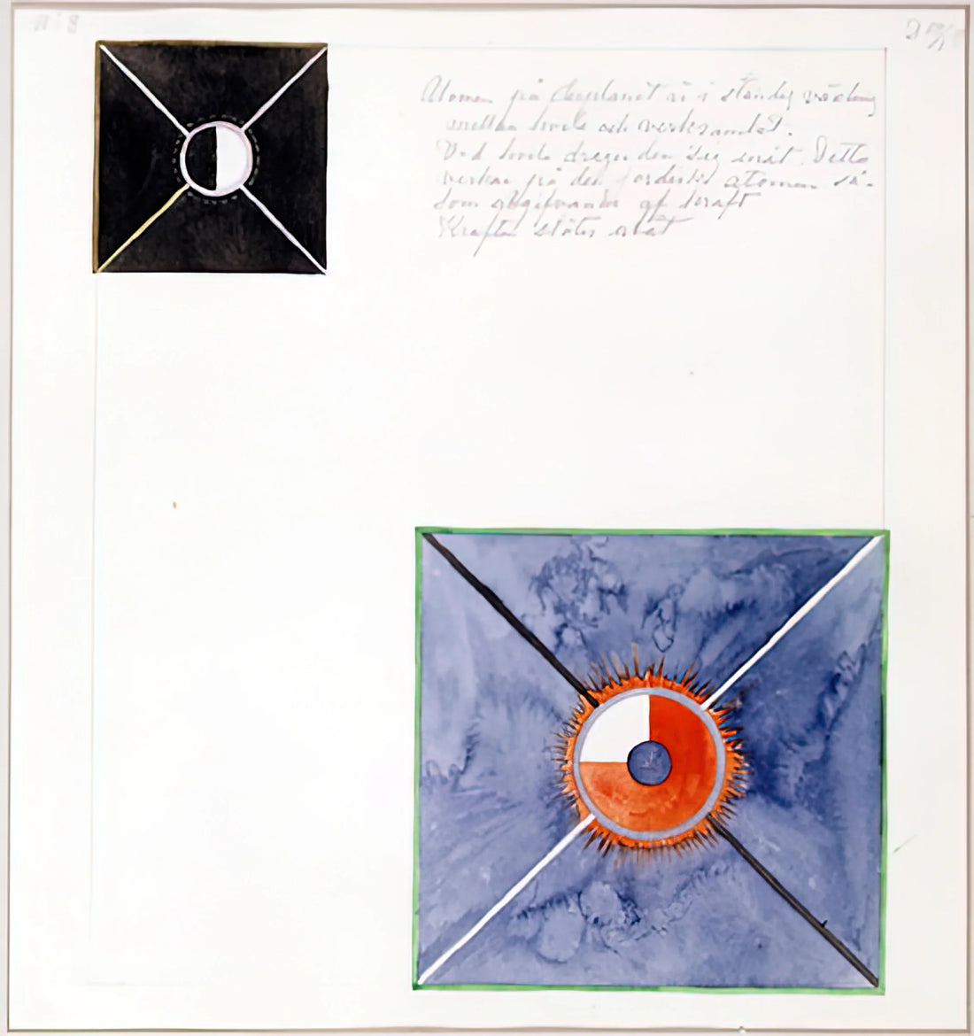 Hilma af Klint Acrylic Print: The Ultimate Guide to Owning Her Visionary Art - ATOM SERIES NO 8 ATOM ON THE ETHER PLANE IS IN CONSTANT CHANGE BETWEEN REST AND ACTIVITY AT THE 1917 by Hilma af Klint