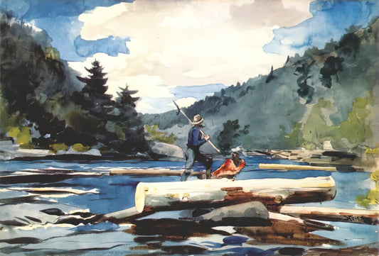 Homer Studio: The Artistic Sanctuary Where Winslow Homer Forged American Realism - HUDSON RIVER LOGGING by Winslow Homer