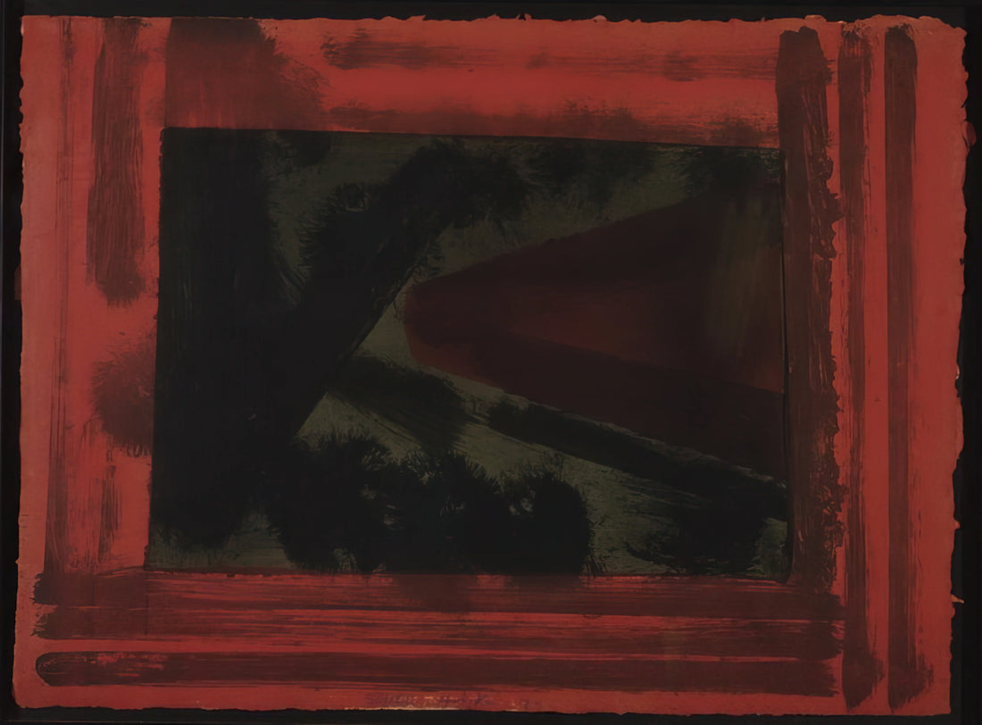 Howard Hodgkin Swimming Poster: The Art of Memory and Motion - Here We are in Croydon - 1979 by Howard Hodgkin