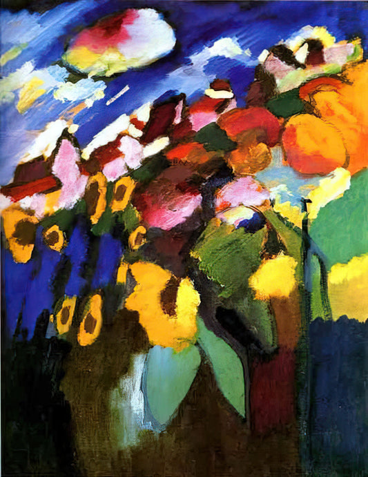 Im Blau by Wassily Kandinsky: A Symphony of Color and Abstraction - MURNAU GARDEN 1909 by Wassily Kandinsky