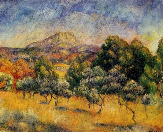 In Summer Renoir: The Impressionist Master's Celebration of Light, Leisure, and Warmth - Mount Sainte Victoire by Pierre-Auguste Renoir