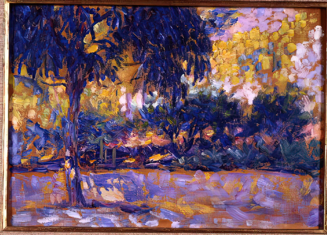 Inka Arthouse Matisse: A Collector's Guide to Modernist Art Prints - LANDSCAPE WITH EUCALYPTUS TREES AND RIVER TREES IN FRONT OF A RIVER 1908 by Henri Matisse