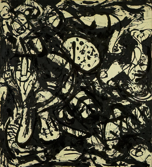 Jackson Pollock 1A: Decoding the Masterpiece of Abstract Expressionism - BLACK WHITE NUMBER 20 1951 by Jackson Pollock