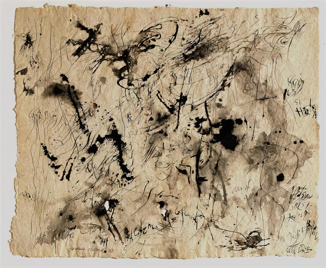 Jackson Pollock Abstract Painting: The Revolutionary Drip Technique That Changed Art History - UNTITLED 1951 1 by Jackson Pollock