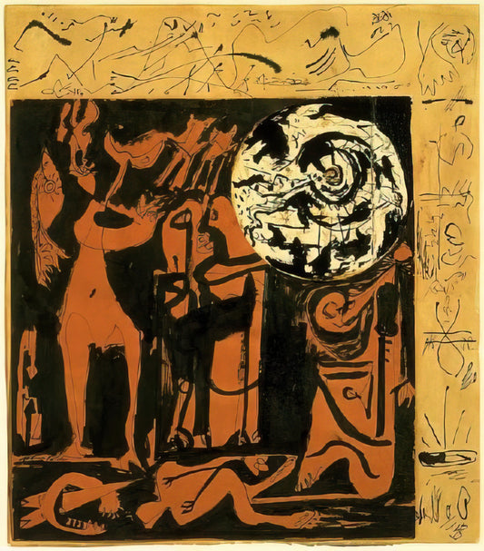 Jackson Pollock Black and Red Painting: The Power of Chromatic Tension in Abstract Expressionism - UNTITLED 3 by Jackson Pollock
