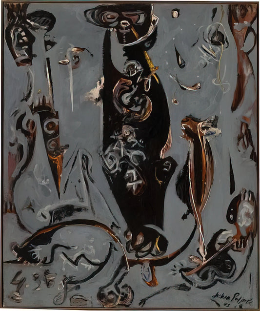 Jackson Pollock Canvas Large: A Collector's Guide to Monumental Drip Paintings - TOTEM LESSON 2 1945 by Jackson Pollock