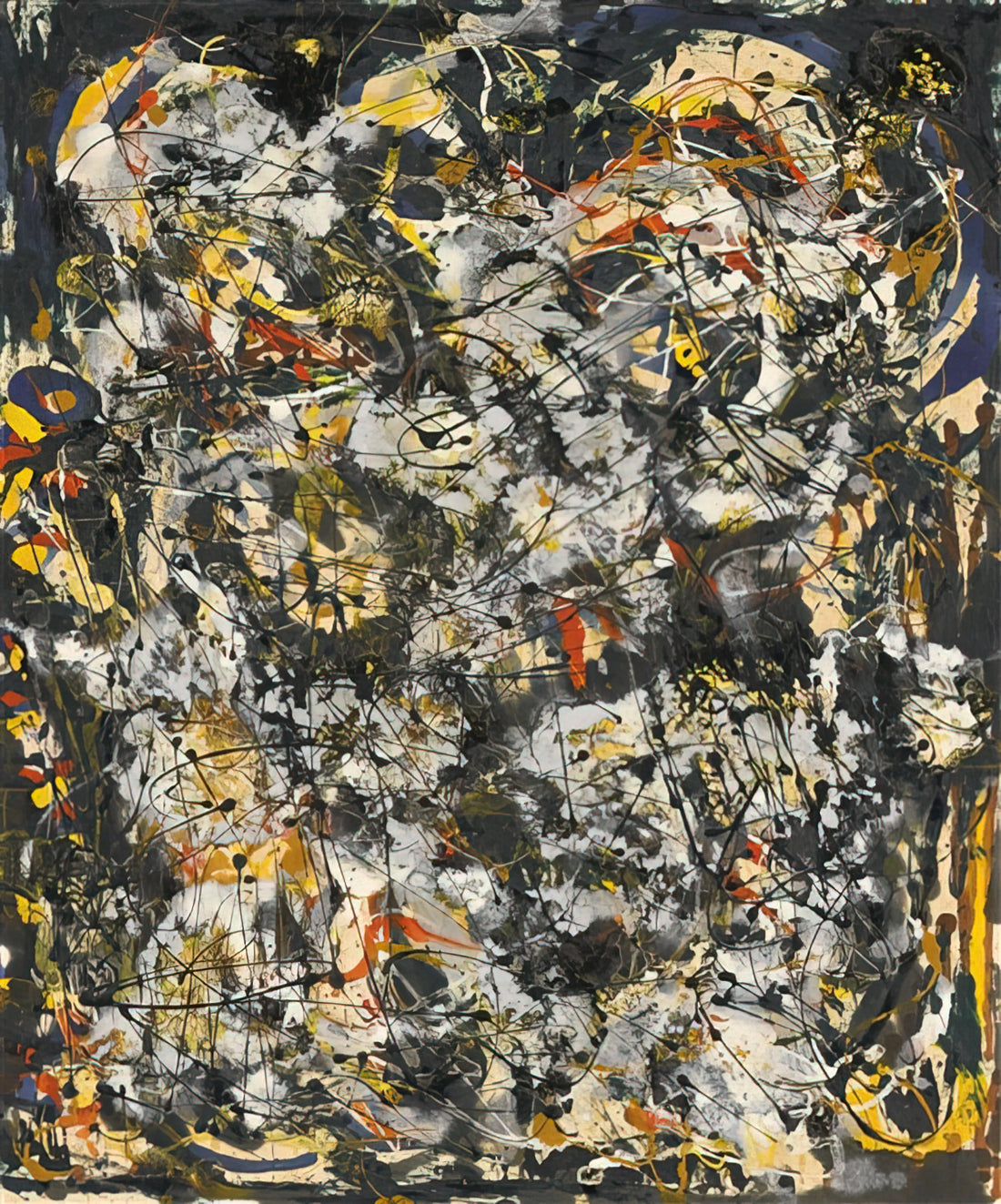 Jackson Pollock Large Canvas Print: A Guide to the Drip Master's Monumental Works - NUMBER 4 1951 by Jackson Pollock