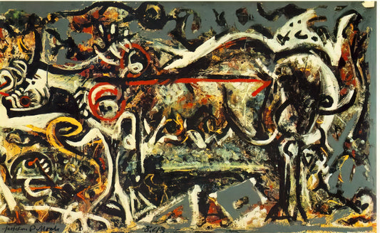Jackson Pollock Mural Print: A Monumental Abstract Expressionist Masterpiece - THE SHE WOLF by Jackson Pollock