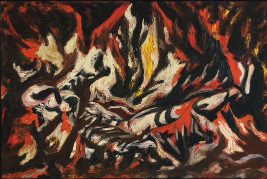 Jackson Pollock and Willem de Kooning: The Titans of Abstract Expressionism - THE FLAME 1938 by Jackson Pollock