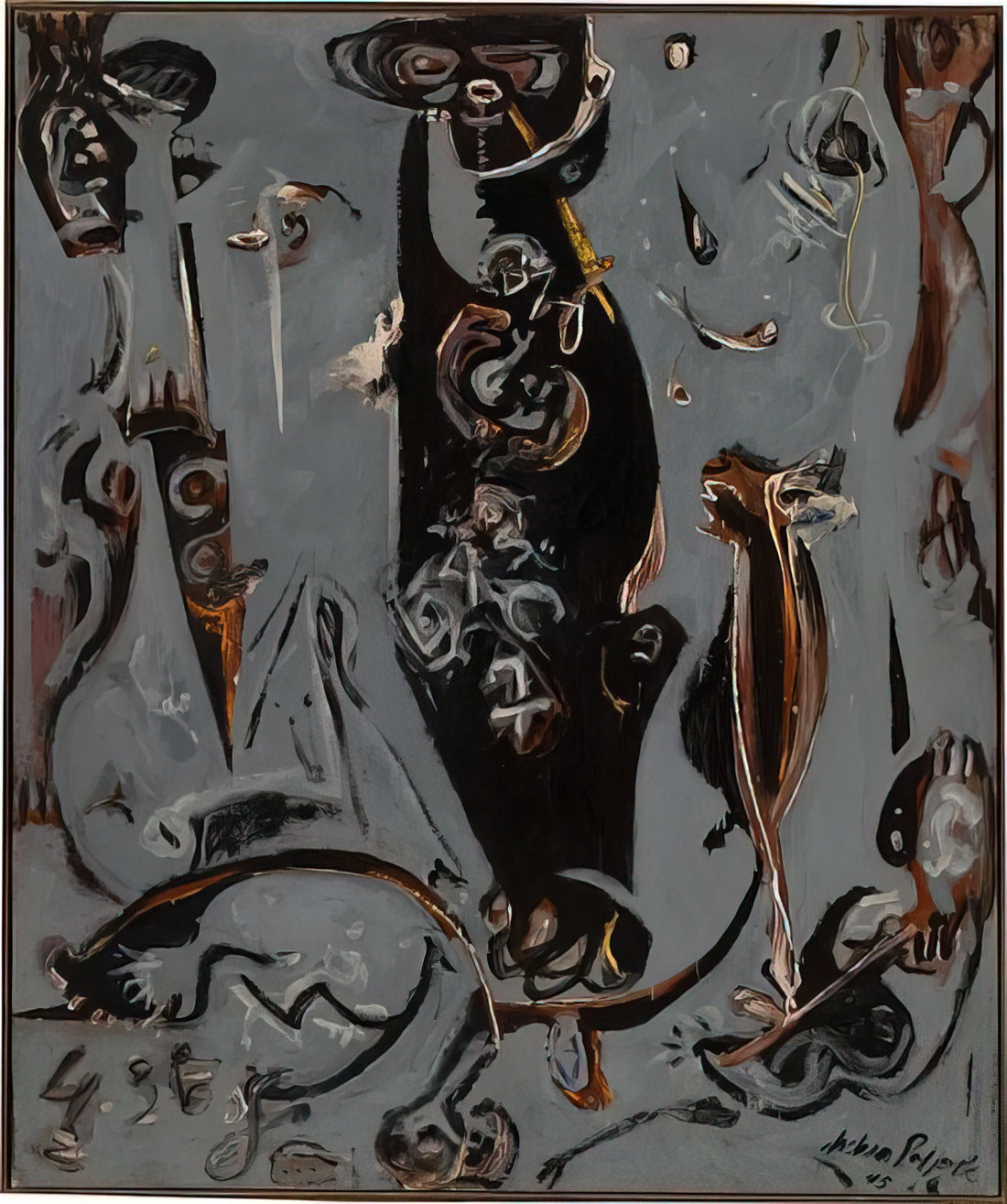 Jackson Pollock at the Albertina Modern: The Legacy of Action Painting - TOTEM LESSON 2 1945 by Jackson Pollock