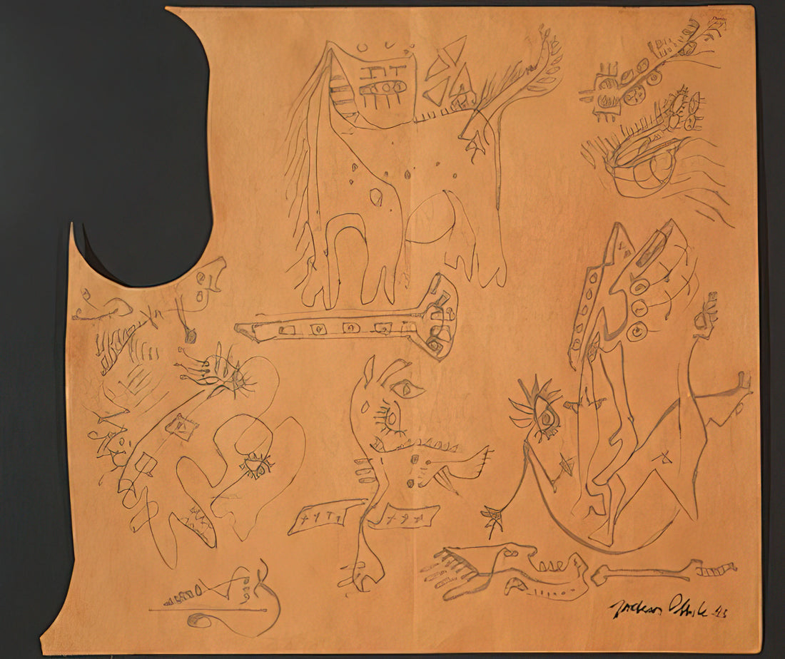 Jackson Pollock in the 1940s: The Revolutionary Decade That Changed Modern Art - UNTITLED 4 by Jackson Pollock