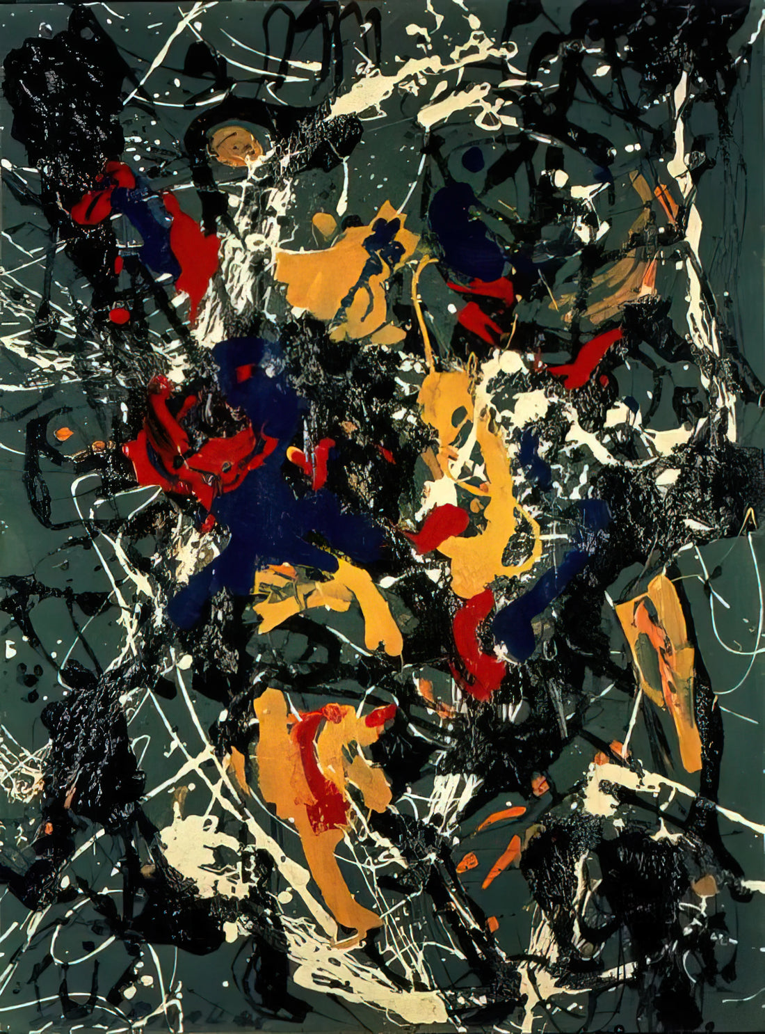 Jackson Pollock in the 1950s: The Pinnacle of Abstract Expressionism and Drip Painting Innovation - NUMBER 3 1948 by Jackson Pollock