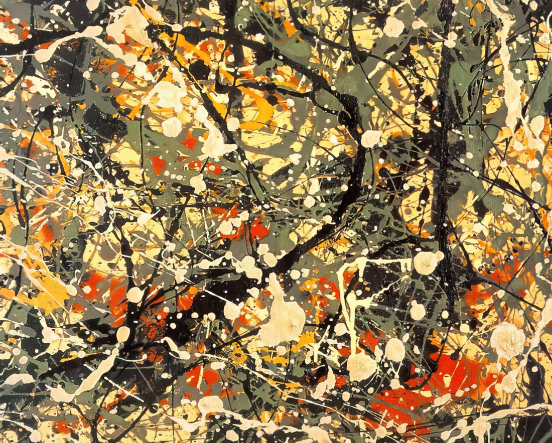 Jackson Pollock's Lucifer Print: Decoding the Abstract Expressionist Masterpiece - NUMBER 8 DETAIL by Jackson Pollock