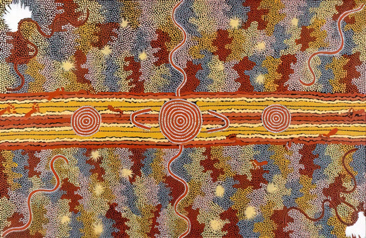 Jake Tjapaltjarri: Deciphering the Sacred Geometry of Pintupi Art - Corrobboree Dreaming - Native Art by Clifford Possum Tjapaltjarri