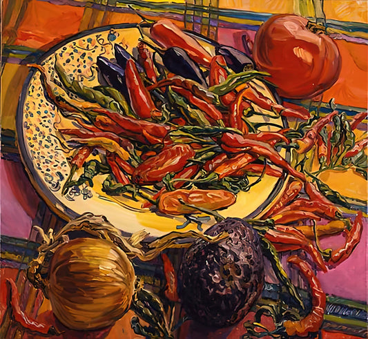 Janet Fish Website: Exploring the Digital Presence of a Contemporary Realism Master - CHILI PEPPERS 2005 by Janet Fish