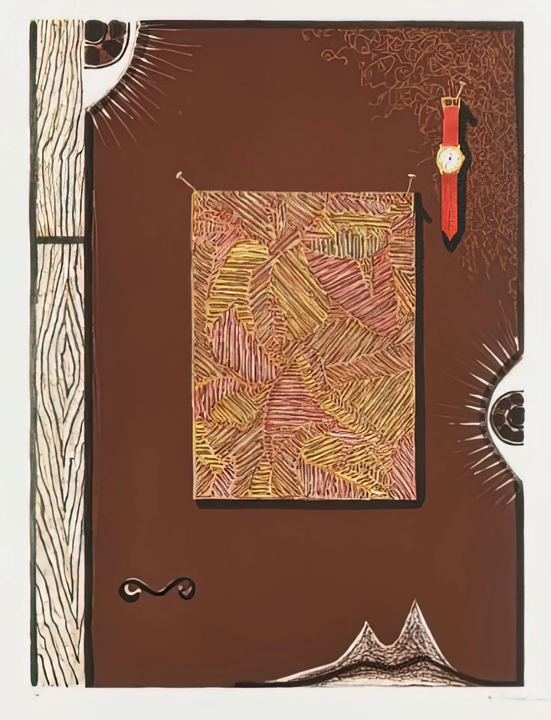 Jasper Johns Fizzles: Decoding the Artist's Enigmatic Print Series - FACE WITH WATCH 1996 by Jasper Johns