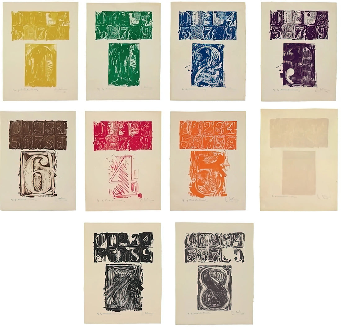 Jasper Johns Numbers Print: Decoding the American Master's Iconic Series - 0 9 ULAE 19 1963 by Jasper Johns