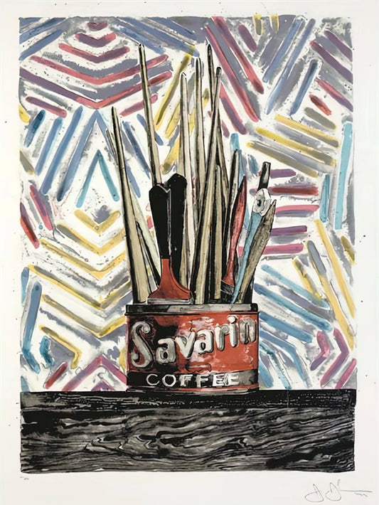 Jasper Johns Signed Poster: Authenticity, Value, and Collector Insights - SAVARIN ULAE 183 by Jasper Johns