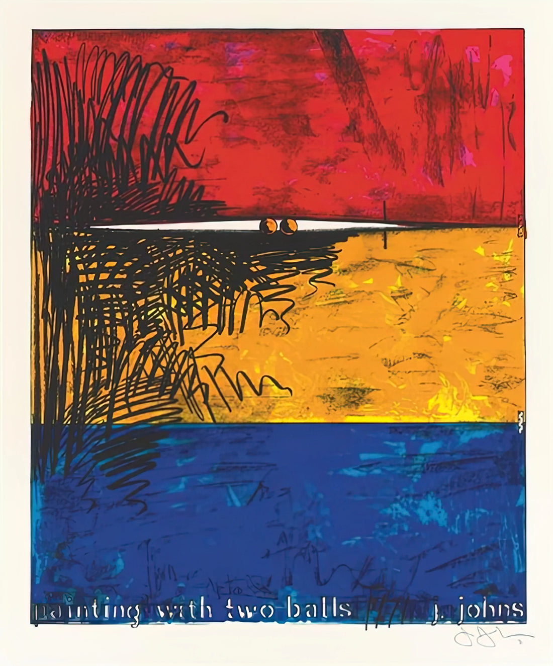 Jasper Johns and the False Art: Deconstructing Meaning in Post-War American Painting - PAINTING WITH TWO BALLS ULAE 87 by Jasper Johns