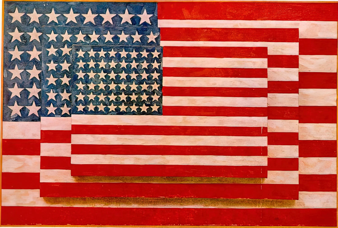 Jasper Johns at MoMA: A Definitive Guide to the Artist's Museum Legacy and Iconic Prints - THREE FLAGS 1958 by Jasper Johns