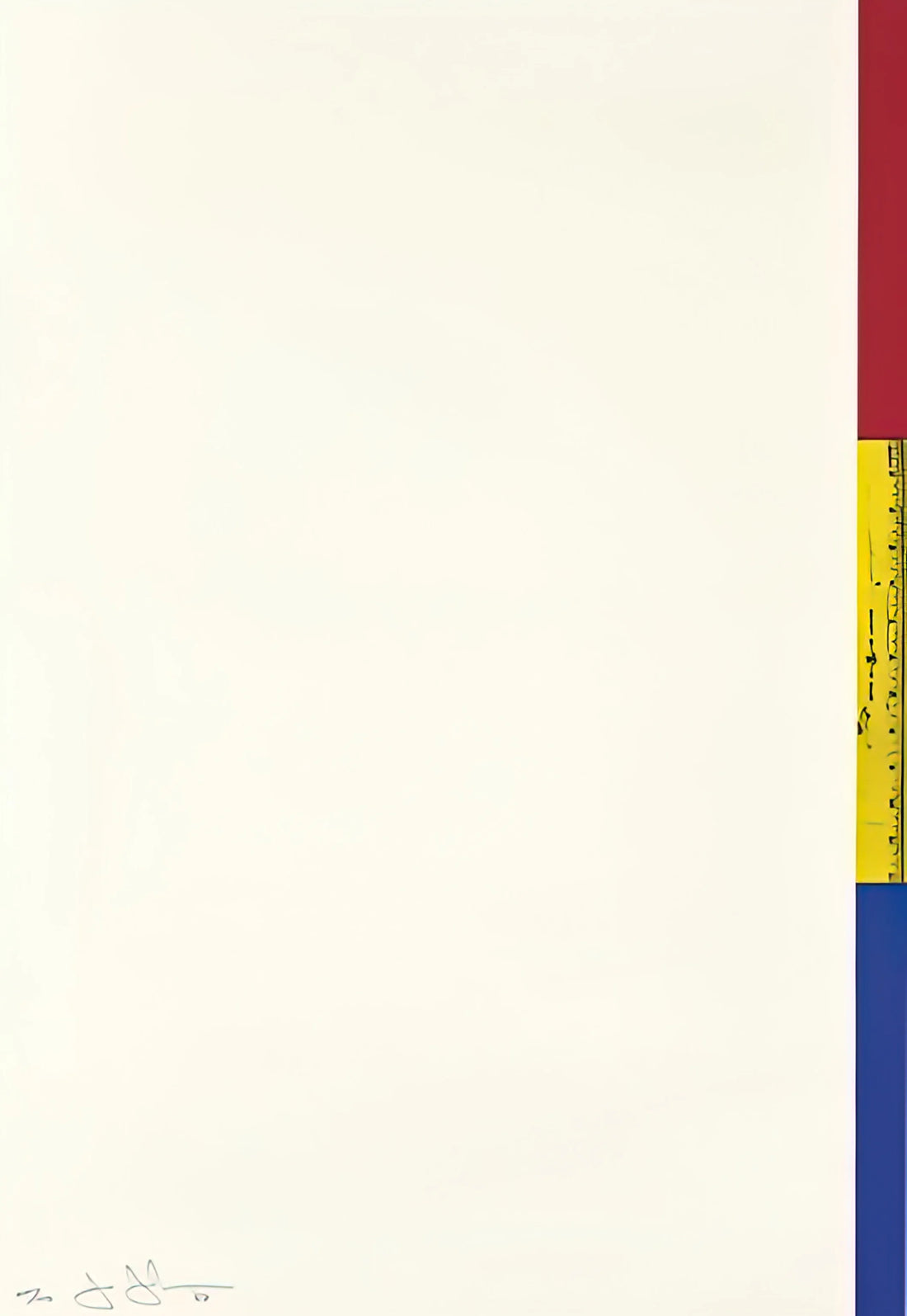 Jasper Johns at the Whitney: A Defining Chapter in American Art - UNTITLED RULER ULAE 56 by Jasper Johns