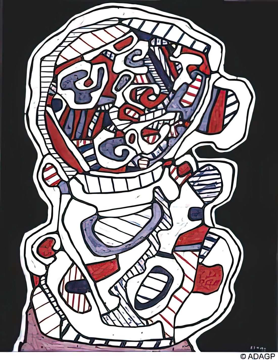 Jean Dubuffet Framed Art Print: A Collector's Guide to Art Brut Masterpieces - TEA VII by Jean Dubuffet