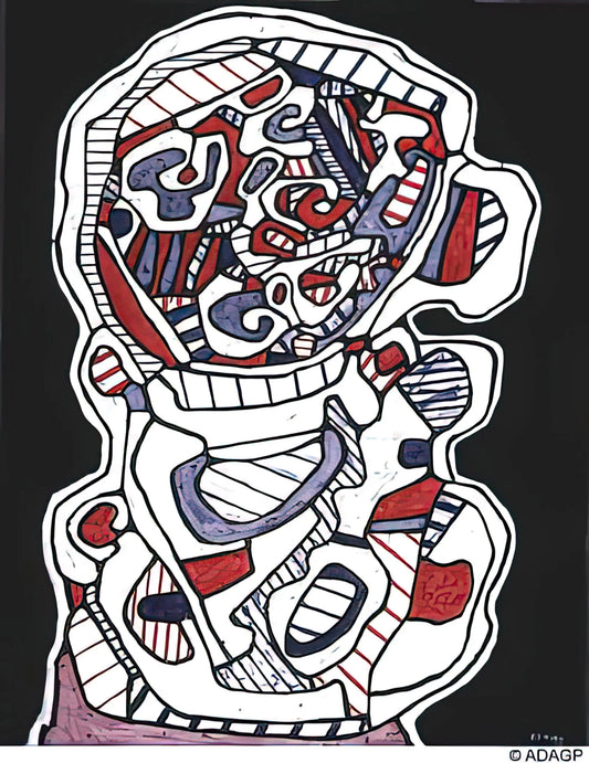 Jean Dubuffet Framed Art Print: A Collector's Guide to Art Brut Masterpieces - TEA VII by Jean Dubuffet