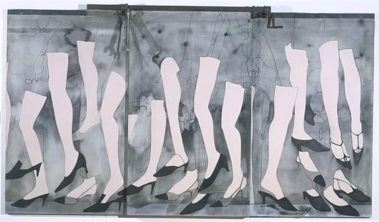 Jim Dine Heart Poster: The Iconic Symbol of Pop Art and Personal Expression - WALKING DREAM WITH A FOUR FOOT CLAMP 1965 by Jim Dine