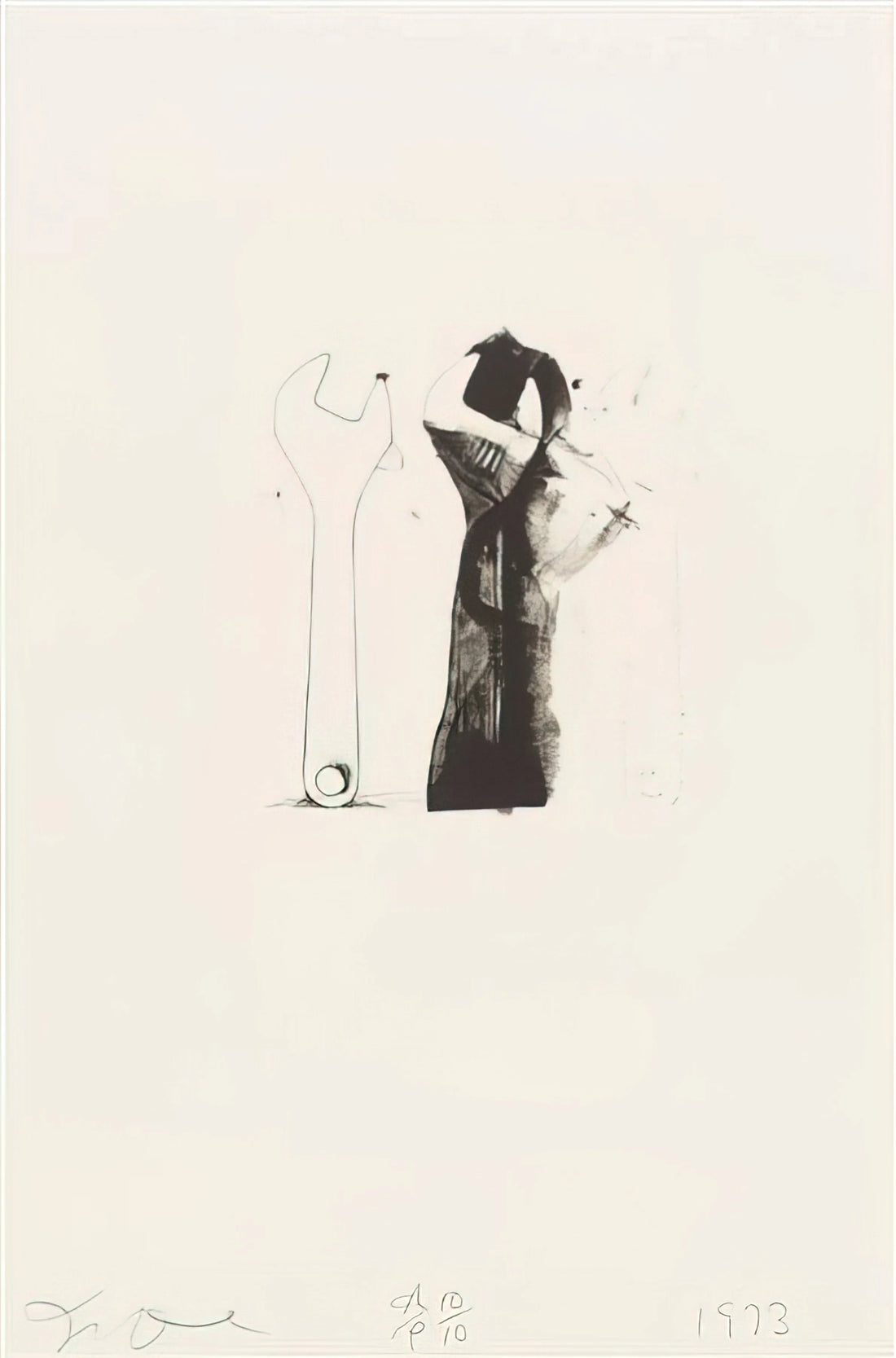 Jim Dine Hearts: The Iconic Symbolism of an American Master - UNTITLED FROM TEN WINTER TOOLS 1973 5 by Jim Dine