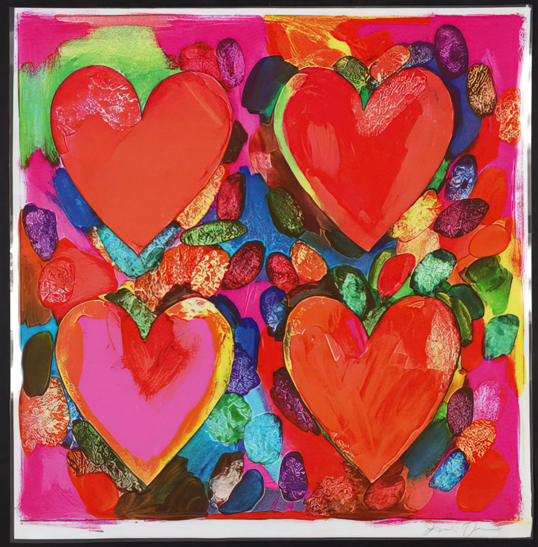 Jim Dine Tools: The Artist's Iconic Exploration of Everyday Objects as Art - FOUR HEARTS 1969 by Jim Dine