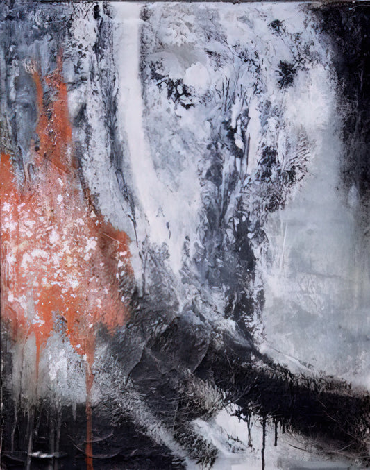 Jiro Yoshihara Acrylic Print: A Legacy of Gutai Abstraction in Modern Art - Untitled - Tachisme by Jiro Yoshihara