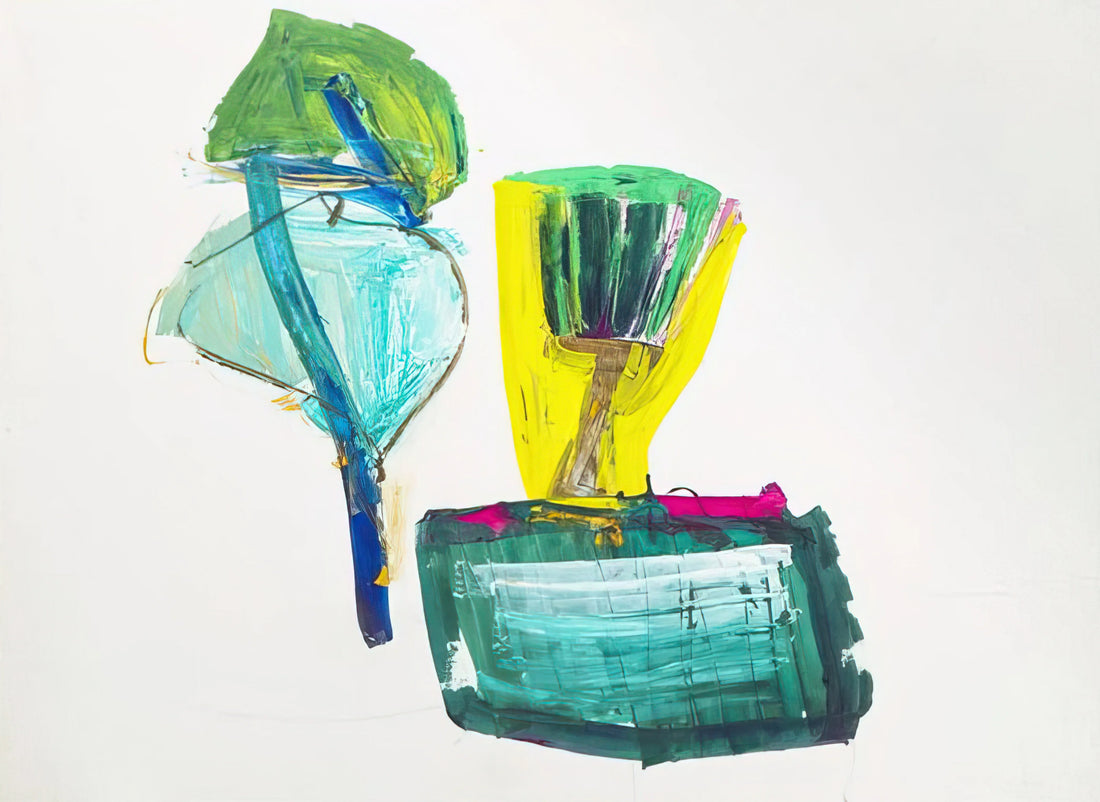 John Altoon Canvas: The Vibrant Legacy of a West Coast Visionary - Untitled ABC with Yellow and Green - 1967 by John Altoon