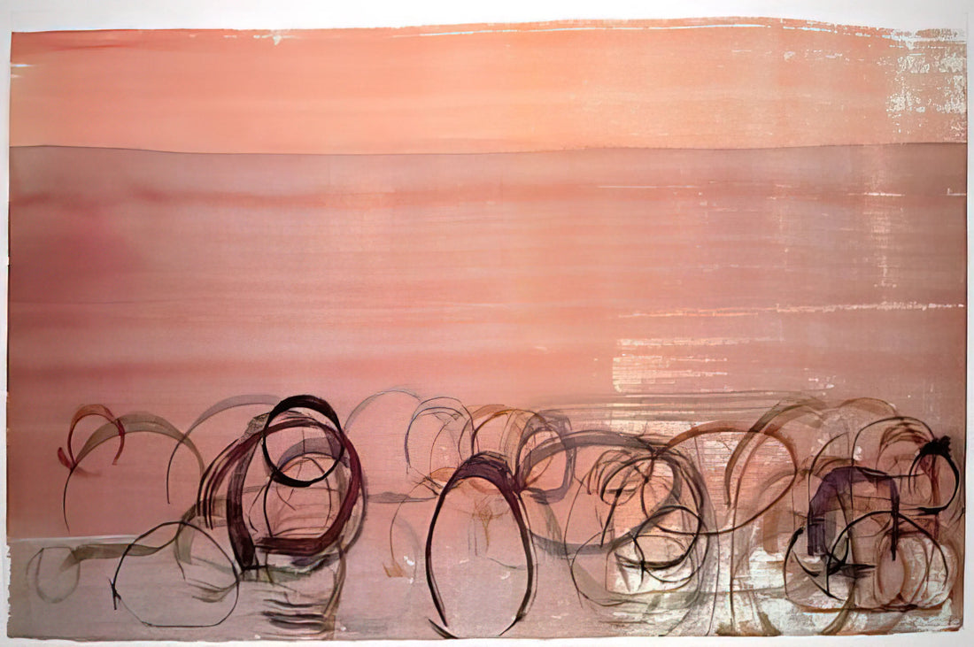 John Cage Chess: The Avant-Garde Artist's Unconventional Game - New River Watercolor, Series IV, #4 - 1988 by John Cage